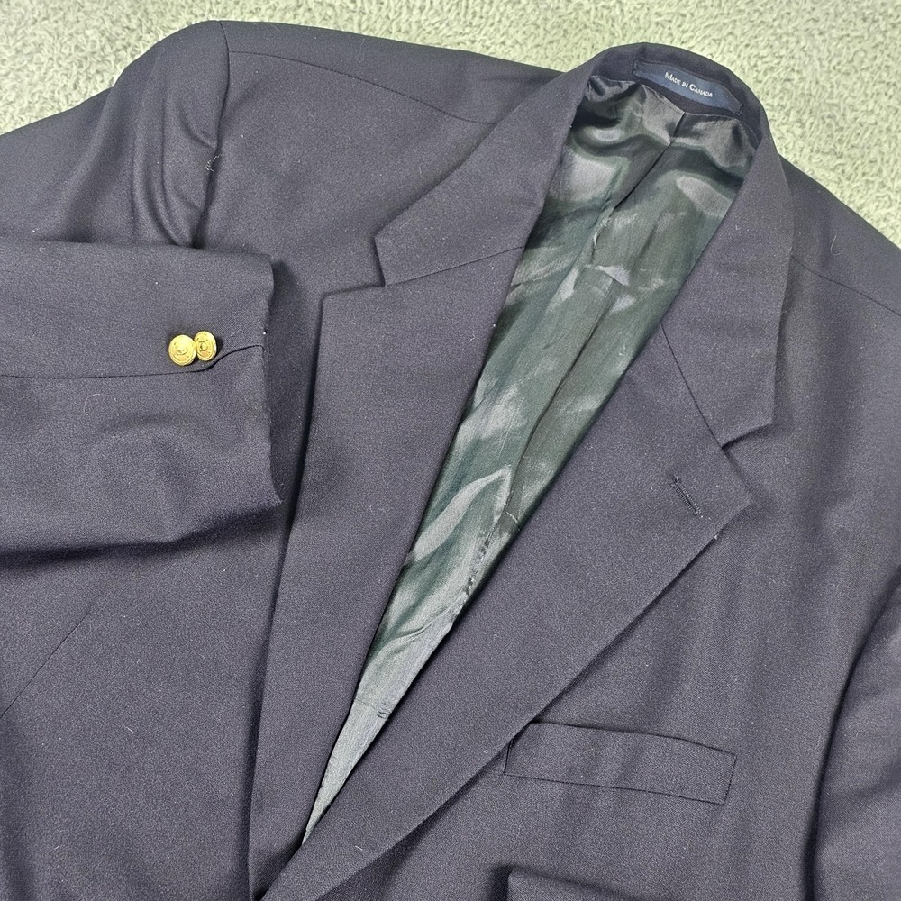 Vintage Polo University Club Ralph Lauren Blazer Mens 42 Blue Wool Canada 90s